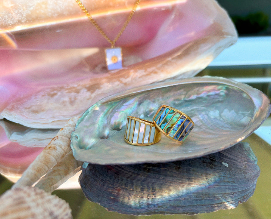 Cambria Abalone Statement Ring