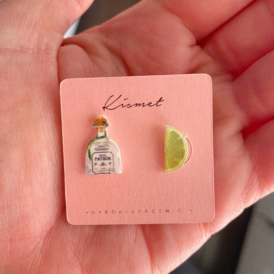 Tequila + Lime Stud Earrings