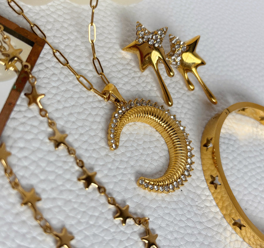 Twilight Crystal Moon Necklace