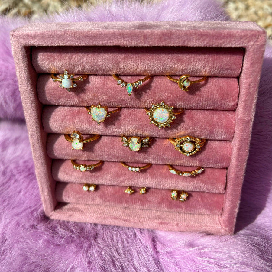 Sky Dainty Opal Studs