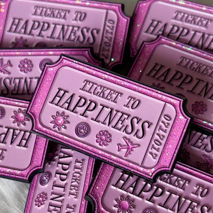 Ticket to Happiness Enamel Pin