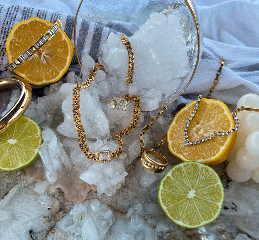New Money Crystal V Necklace