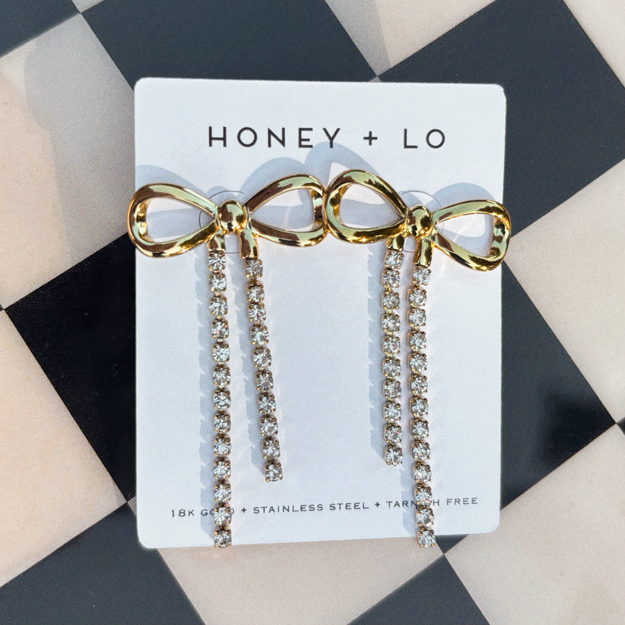 Girlie Bow Dangle Earrings