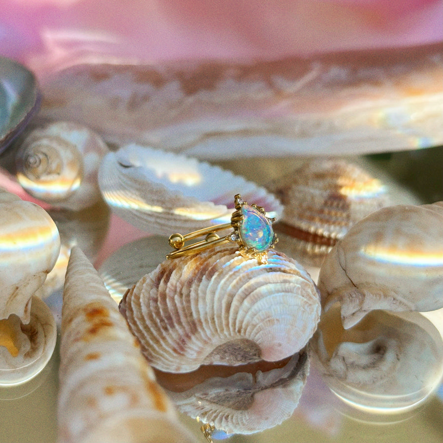 Calypso Opal Teardrop Ring