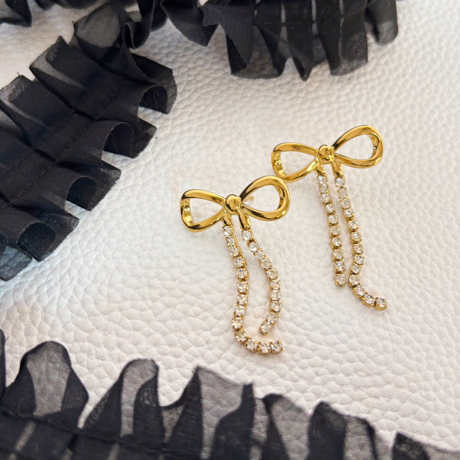 Girlie Bow Dangle Earrings