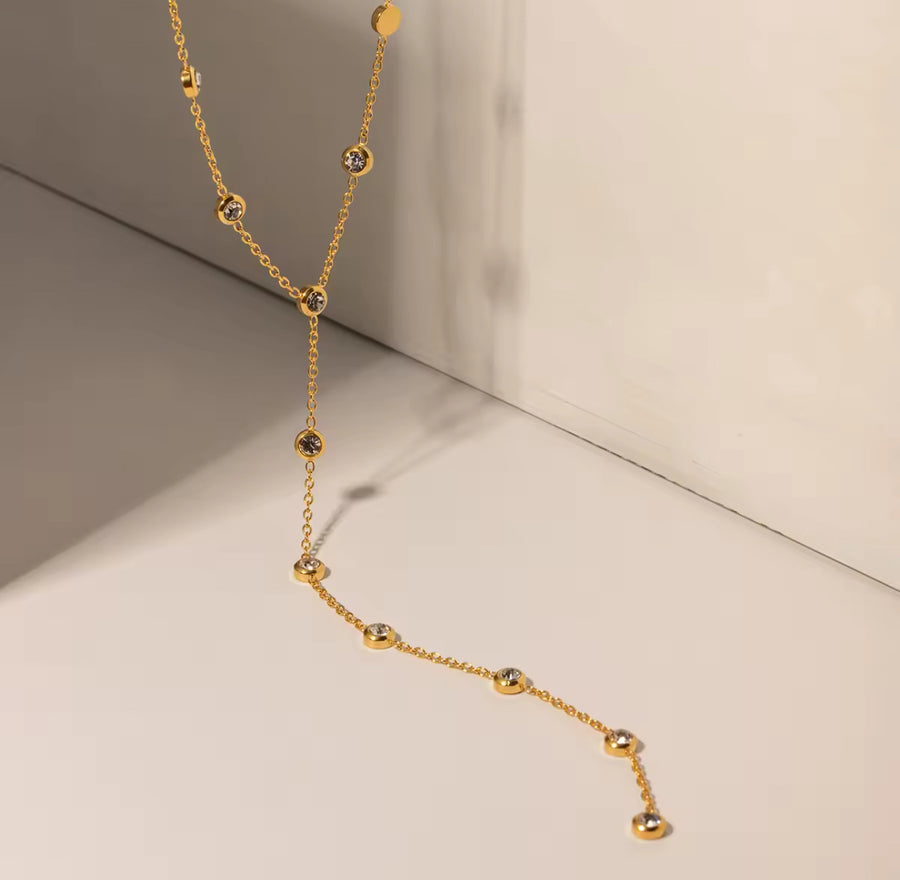 Cosmos Crystal Lariat Y Necklace