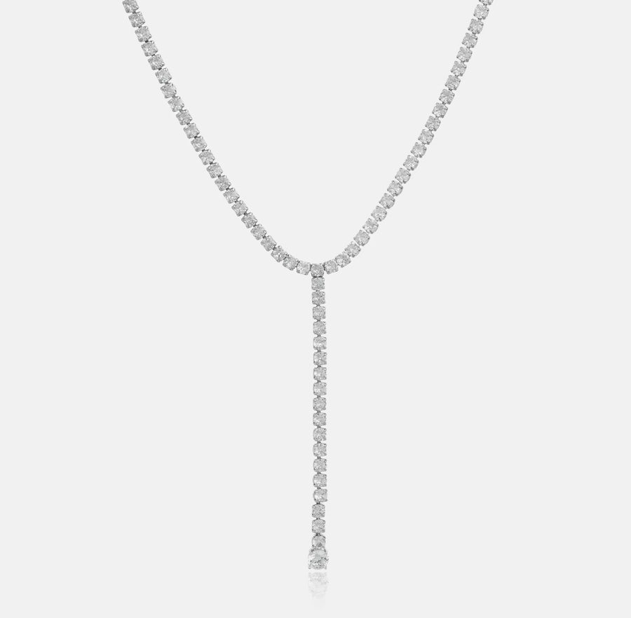 Claire Crystal Tennis Lariat
