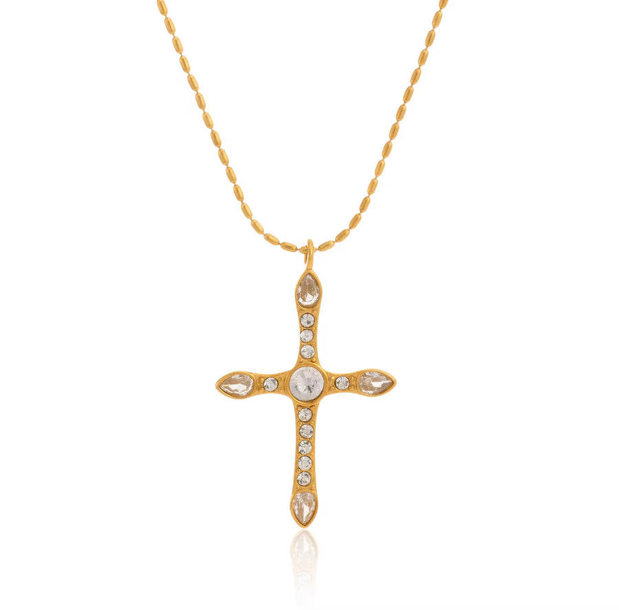Antoinette Cross Necklace
