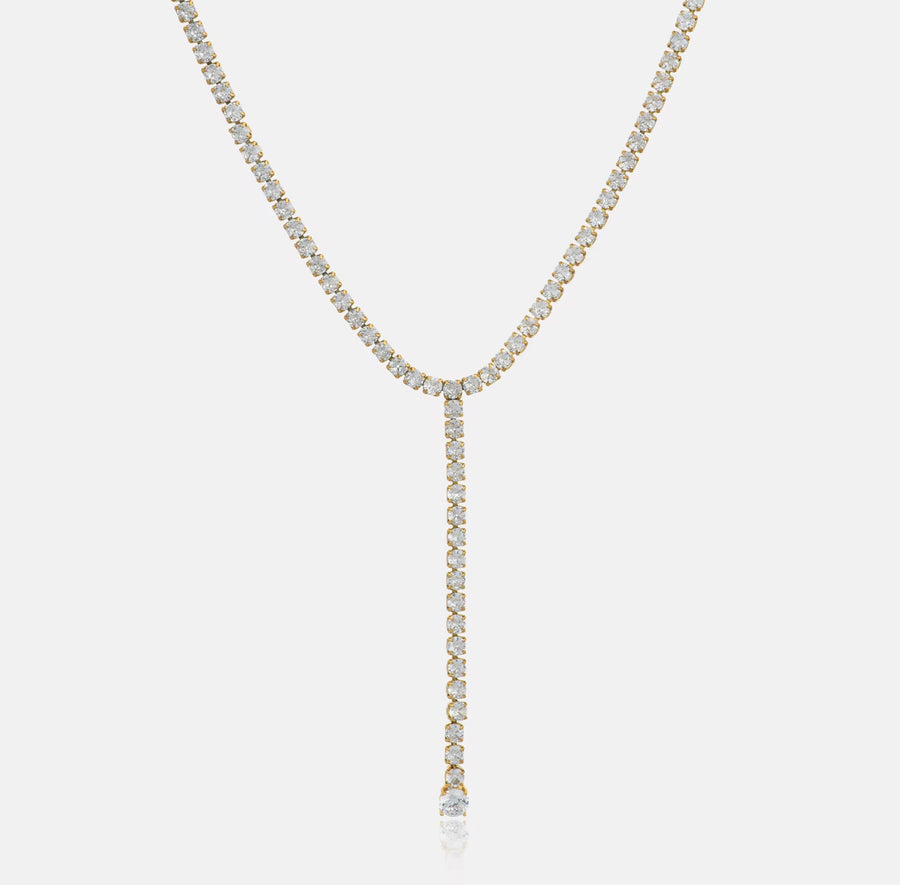 Claire Crystal Tennis Lariat