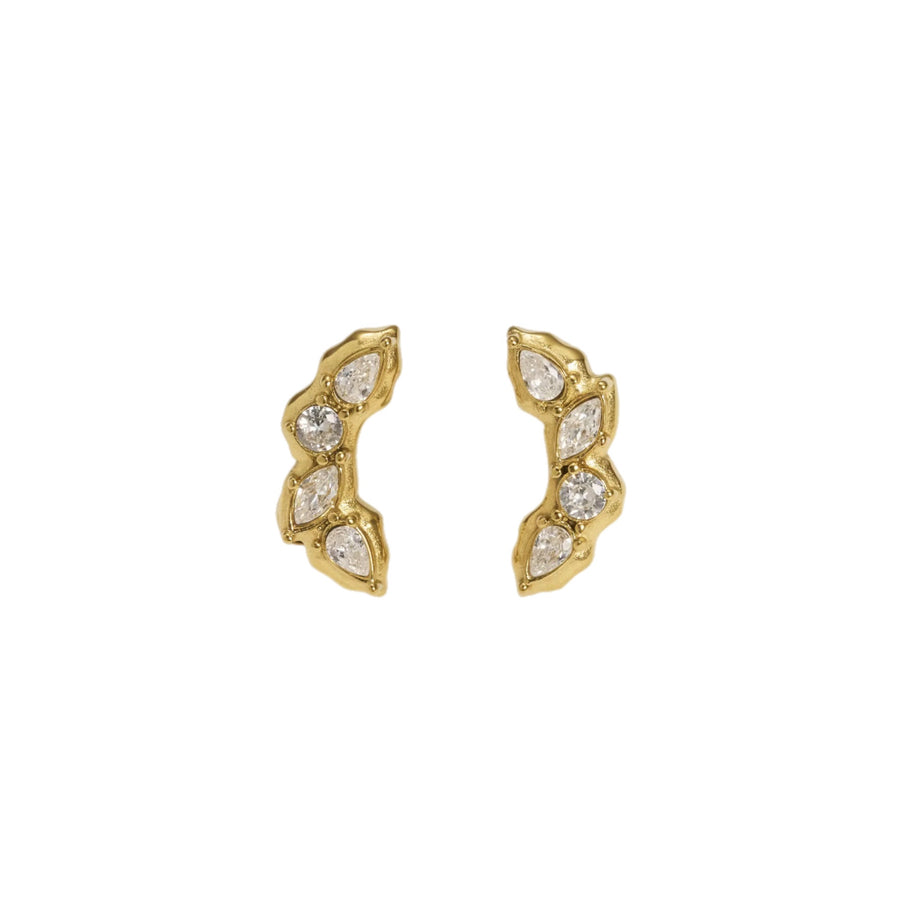 Ivy Free Form Crystal Studs