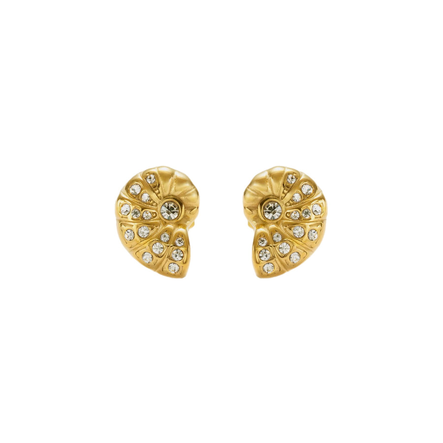Little Conch Crystal Stud Earrings