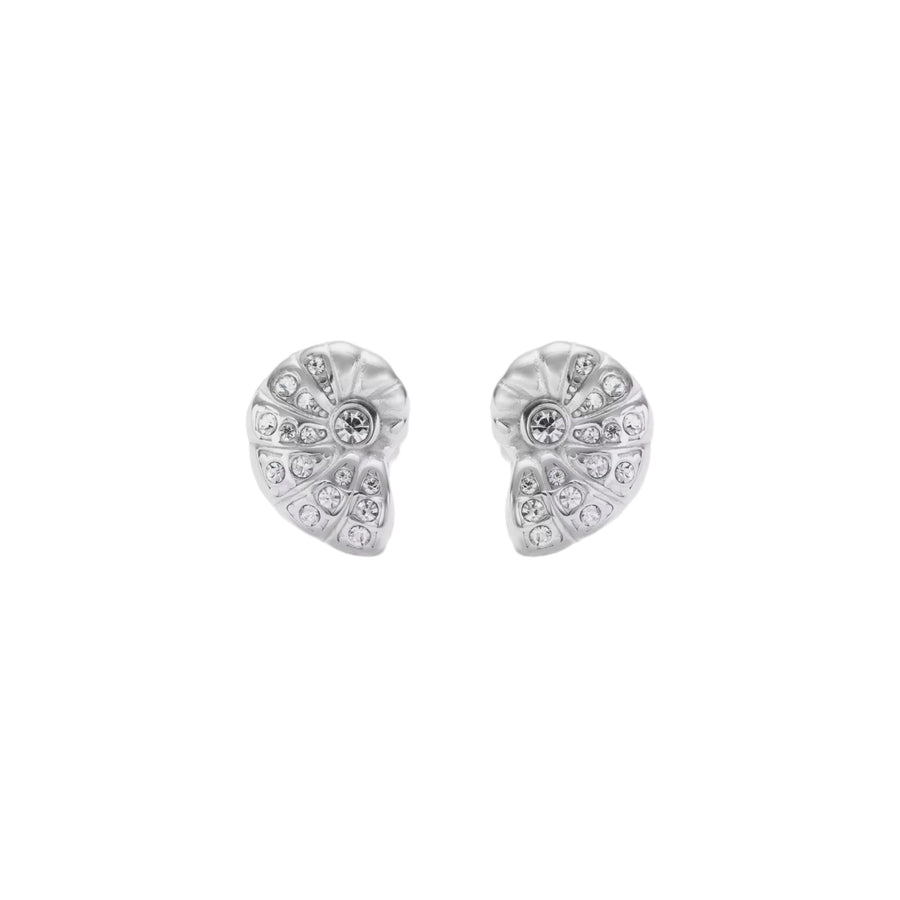 Little Conch Crystal Stud Earrings