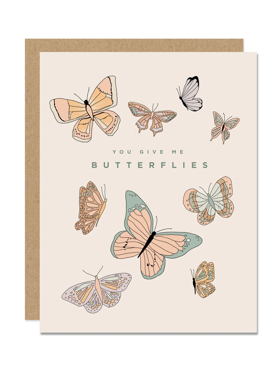 You Give Me Butterflies Greeting Card