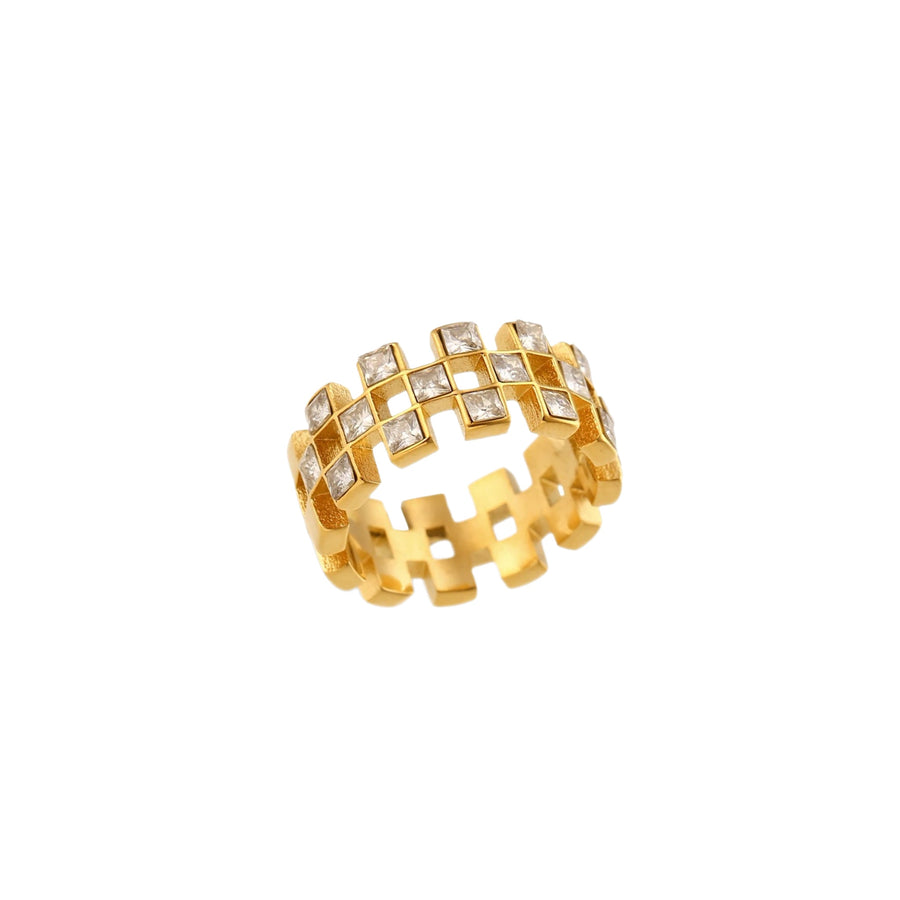 Checked Out CZ Cocktail Ring