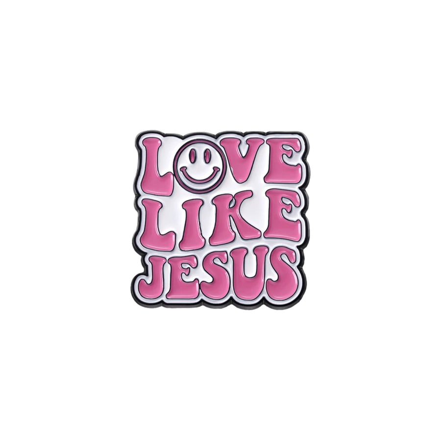 Love Like Jesus Smiley Enamel Pin