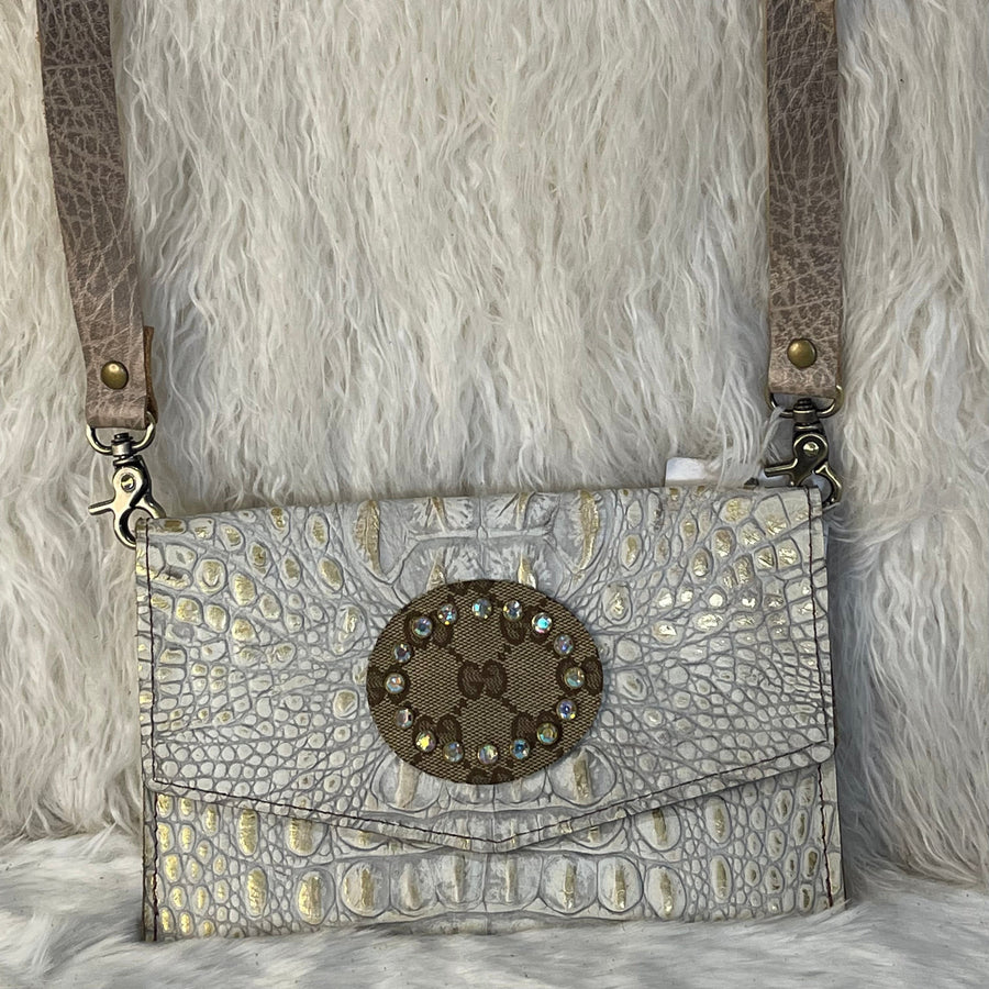 Upcycled Gucci Jordan Crossbody with Crystals