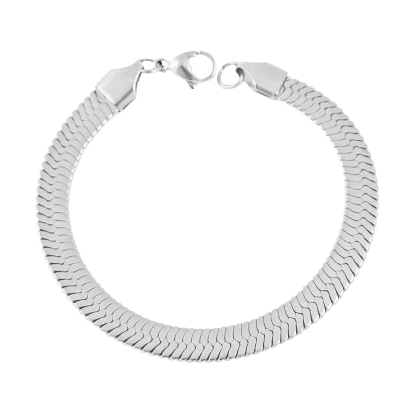 Slick Herringbone Chain Bracelet