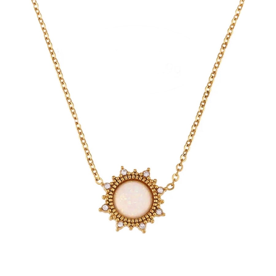 Soleil Opal Sun Necklace