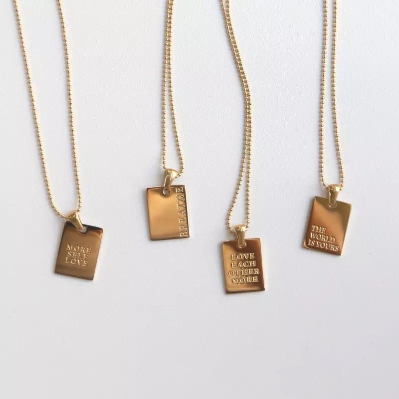 Love Eachother More Mantra Necklace