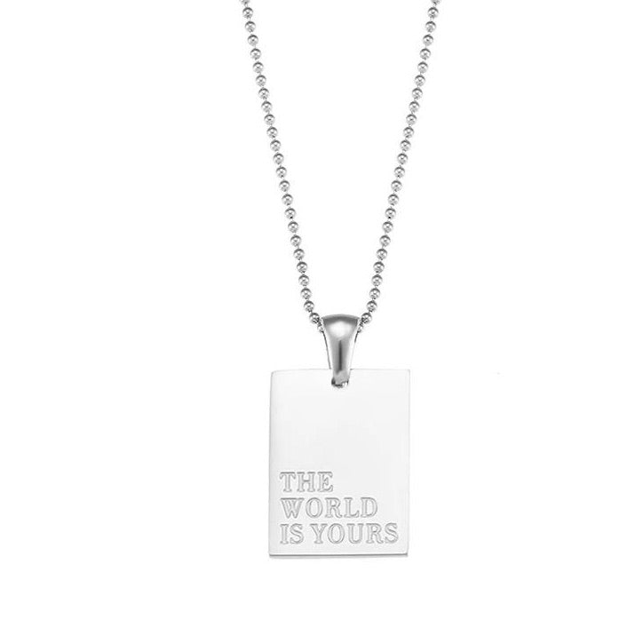 The World is Yours Mantra Necklace