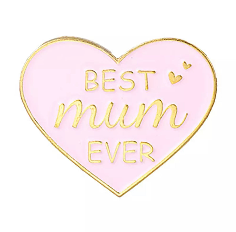 Best Mum Heart Enamel Pin