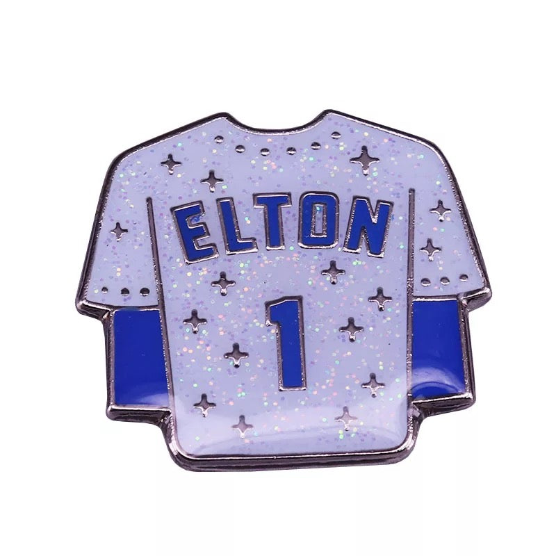 Elton Jersey Glitter Enamel Pin