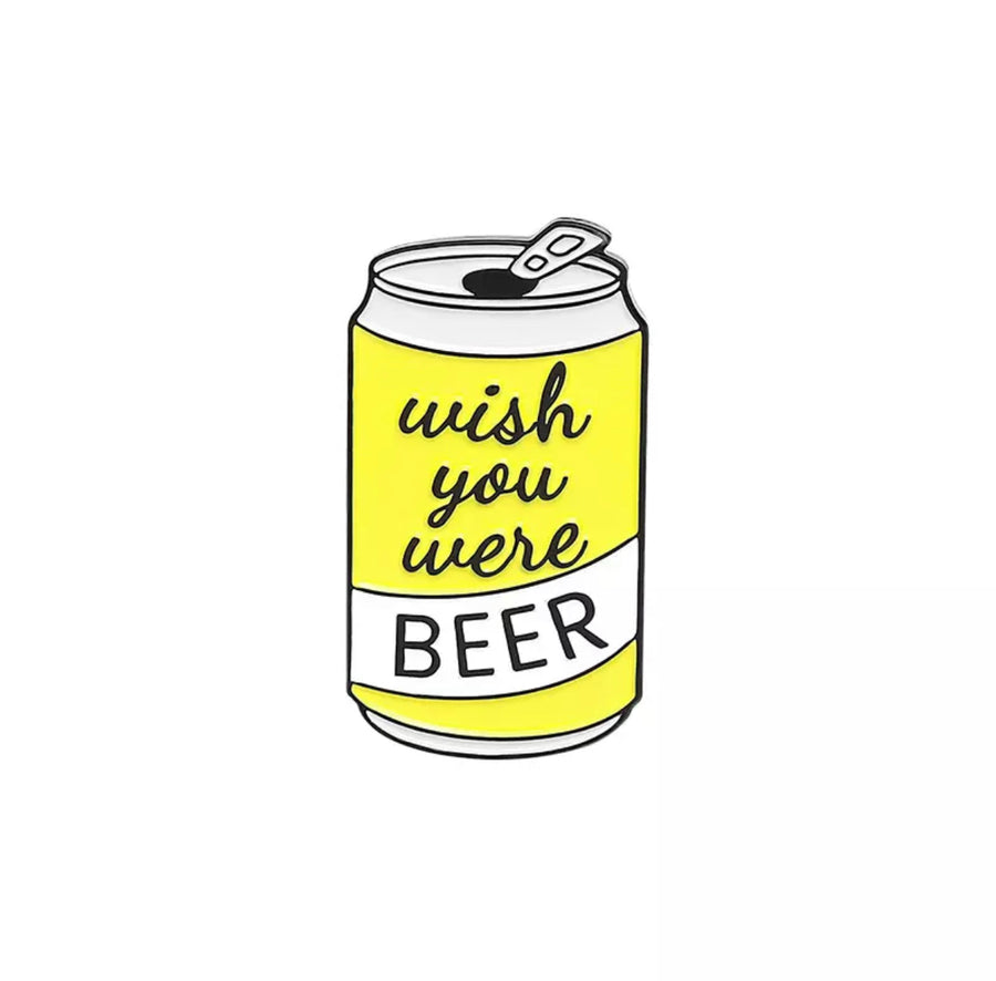 Wish You Were Beer Enamel Pin