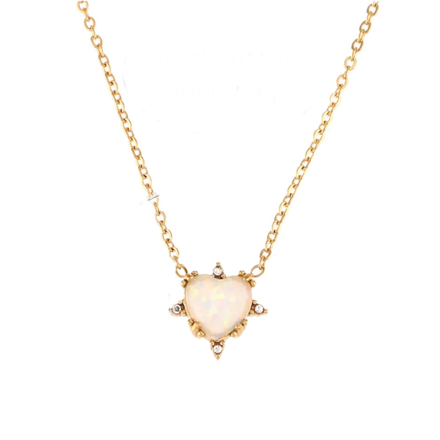Cosette Opal Heart Necklace