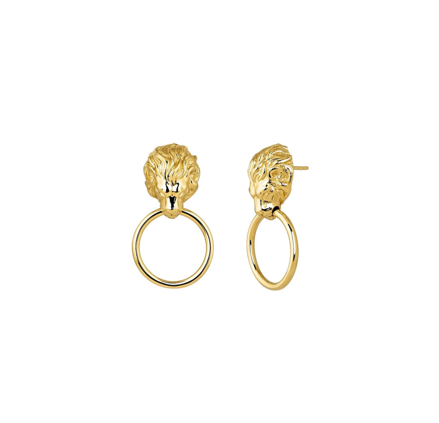 Lion Heart Ring Studs