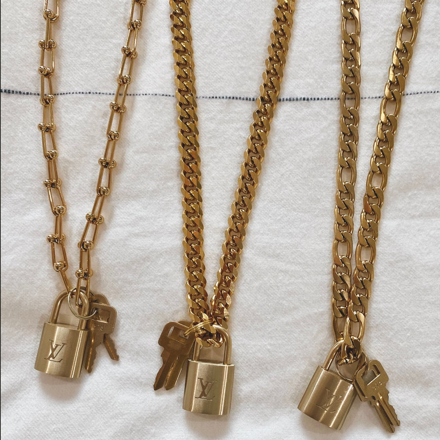 Miami LV Lock Chain Necklace