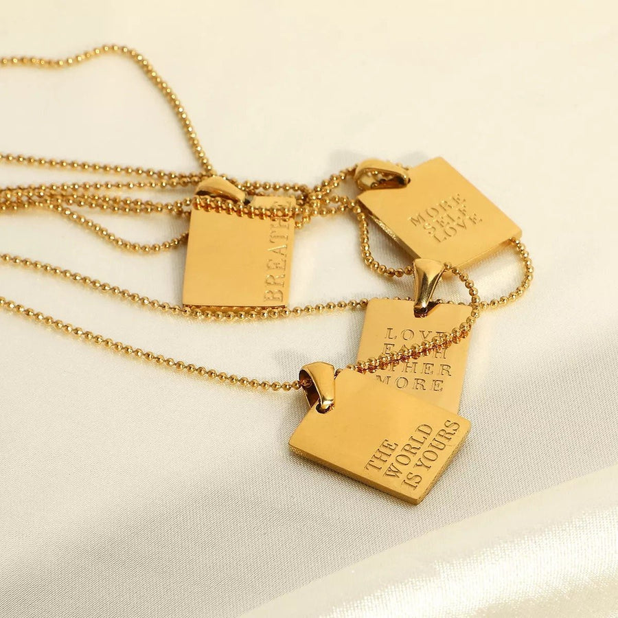The World is Yours Mantra Necklace