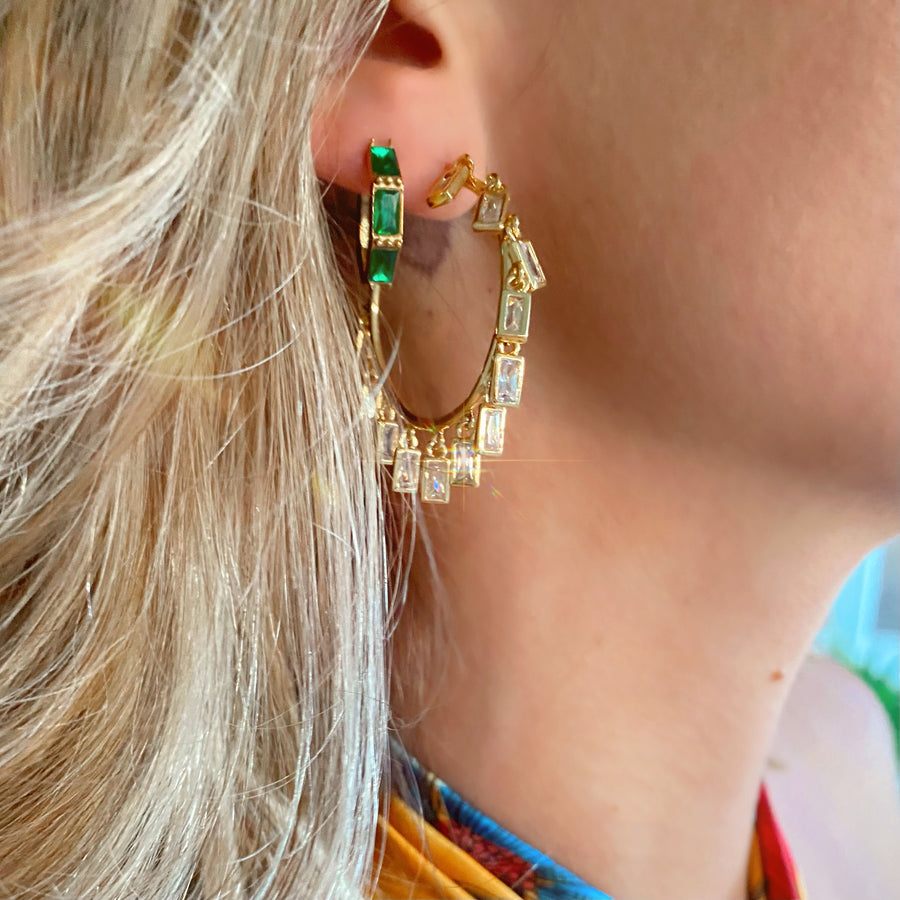 Emerald Lagoon Mini Hoops