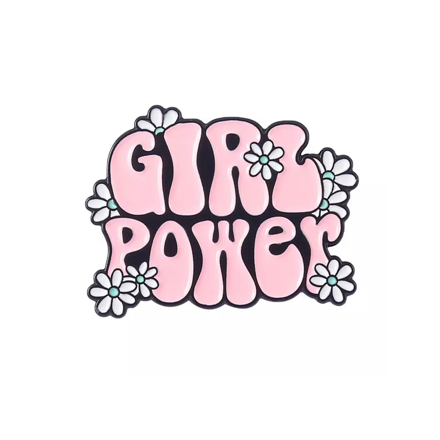 Girl Power Flower Enamel Pin