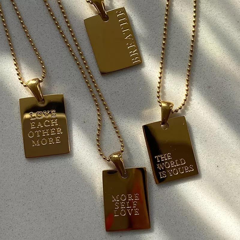 The World is Yours Mantra Necklace