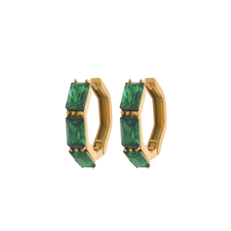 Emerald Lagoon Mini Hoops