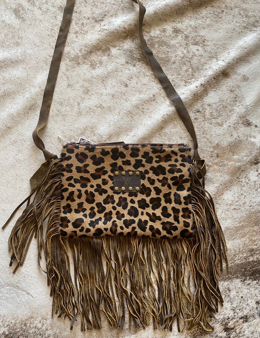 Upcycled LV Maxine Cross Body with Fringe READY TO SHIP