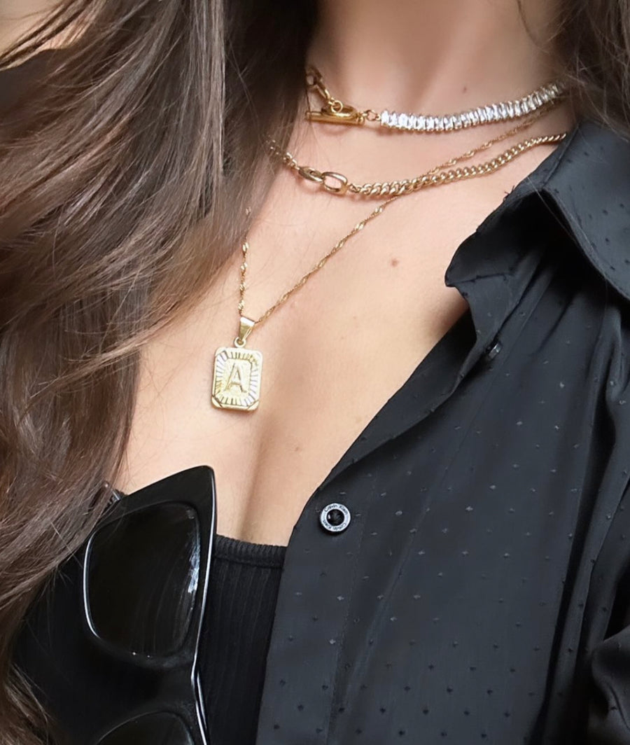 White Keys CZ Chain Choker