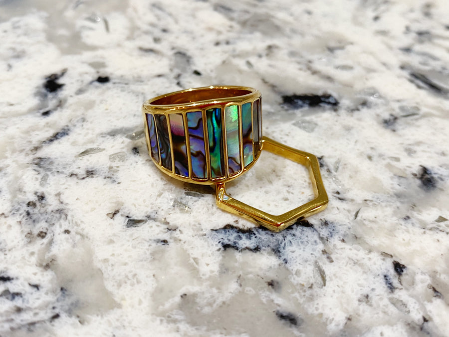 Cambria Abalone Statement Ring