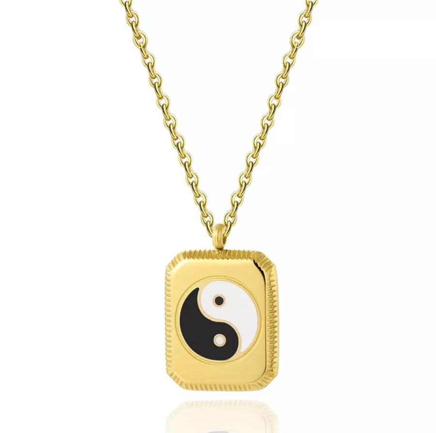 Yin Yang Tablet Necklace